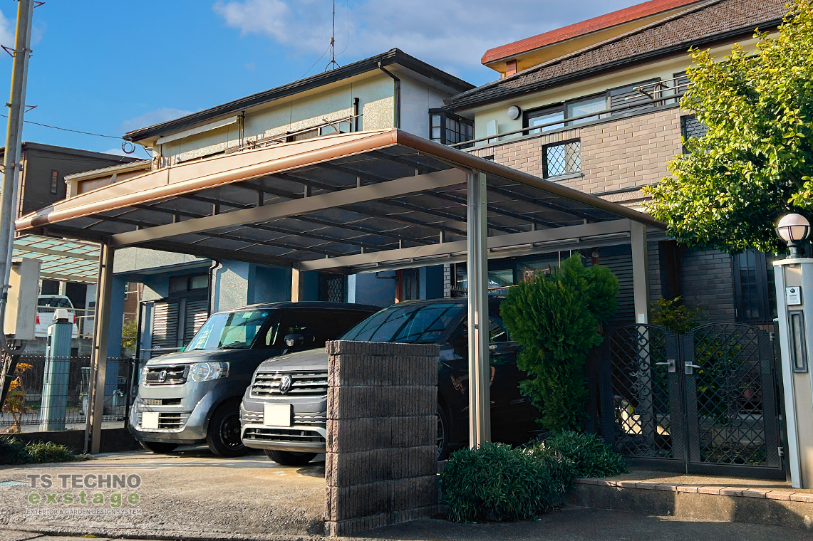 駐車しやすく、遮熱効率もアップ!猛暑対策 カーポート